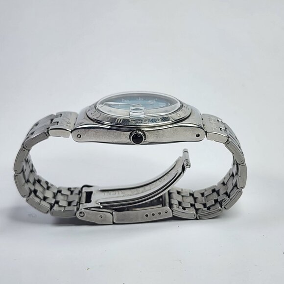 Swatch Watch Happy Joe Irony Stainless Steel 37mmโ Swiss Quartz Unisex Date Rare - Picture 8 of 16